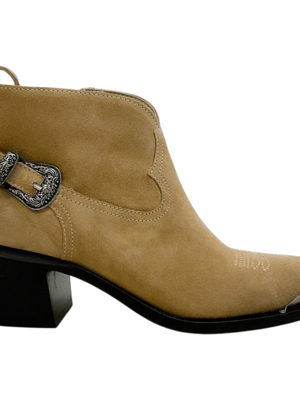 Golden Goose Deluxe Brand Tan Suede Patty Western Ankle Booties - Picture 2 of 9